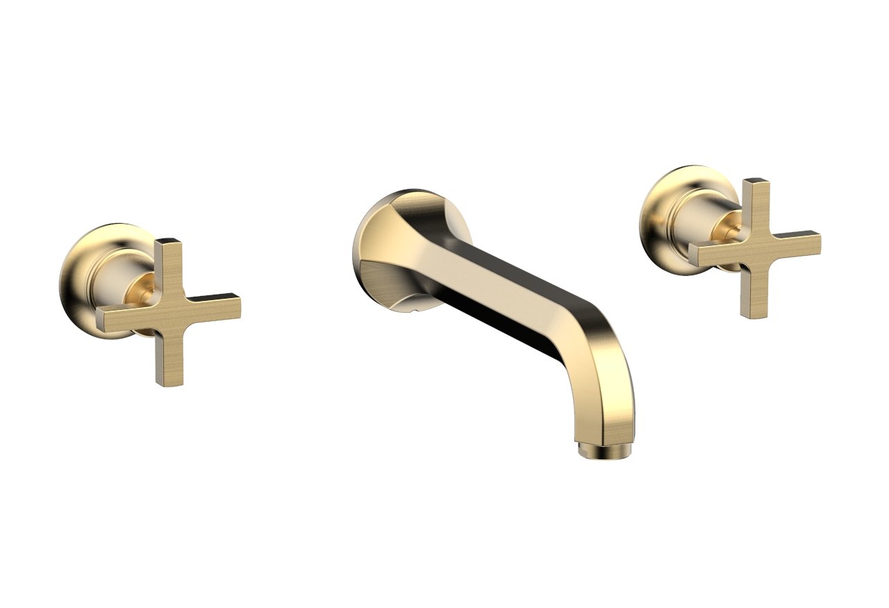 Phylrich HEX MODERN Wall Lavatory Set - Cross Handles