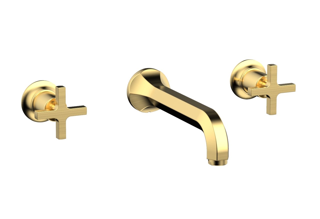 Phylrich HEX MODERN Wall Lavatory Set - Cross Handles