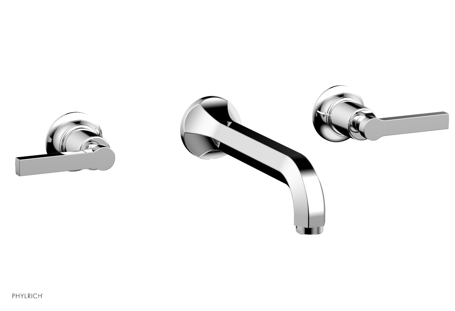 polished chrome lavatory set