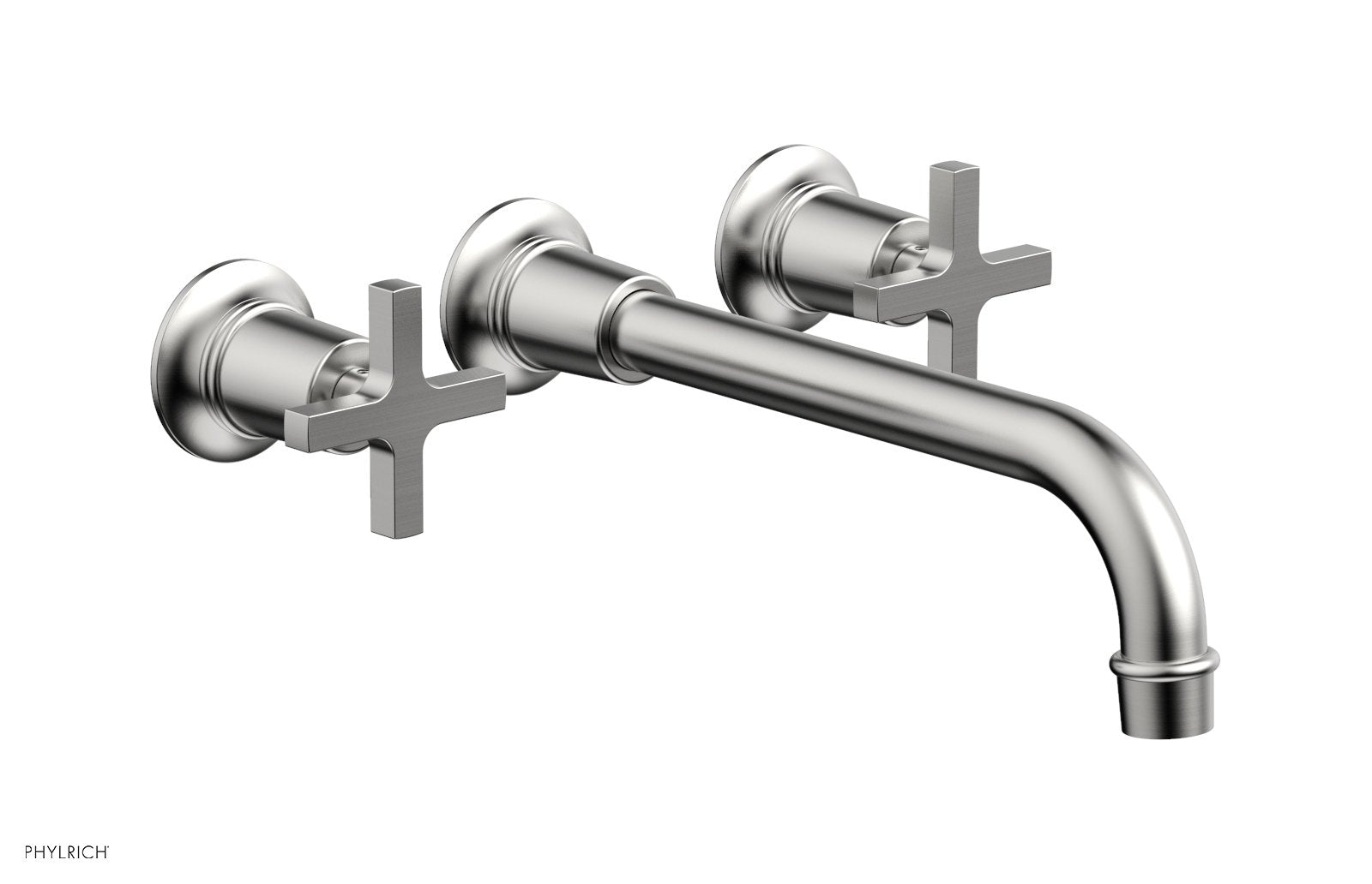 Phylrich HEX MODERN Wall Lavatory Set 10" Spout - Cross Handles