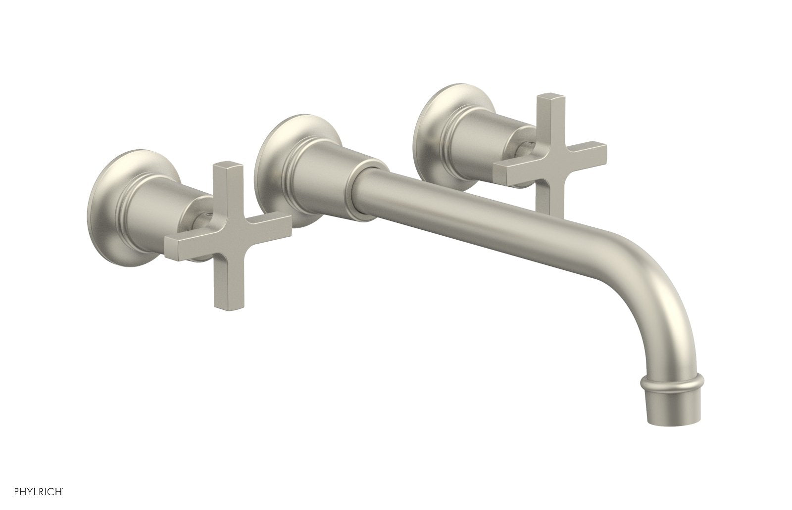 Phylrich HEX MODERN Wall Lavatory Set 10" Spout - Cross Handles