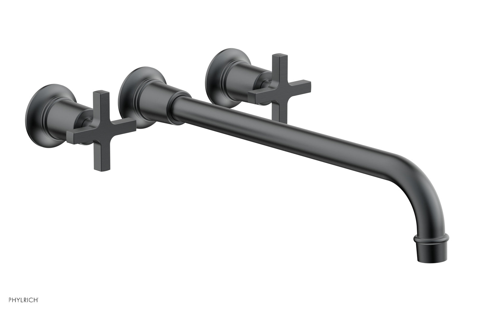 Phylrich HEX MODERN Wall Lavatory Set 14" Spout - Cross Handles