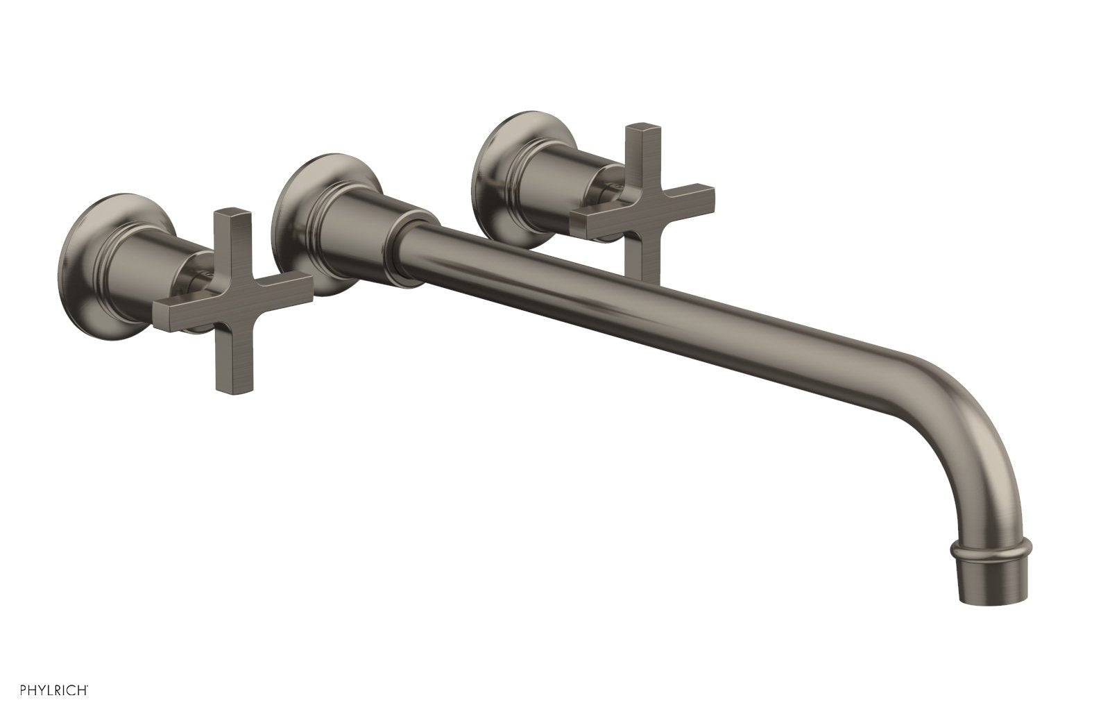 Phylrich HEX MODERN Wall Lavatory Set 14" Spout - Cross Handles