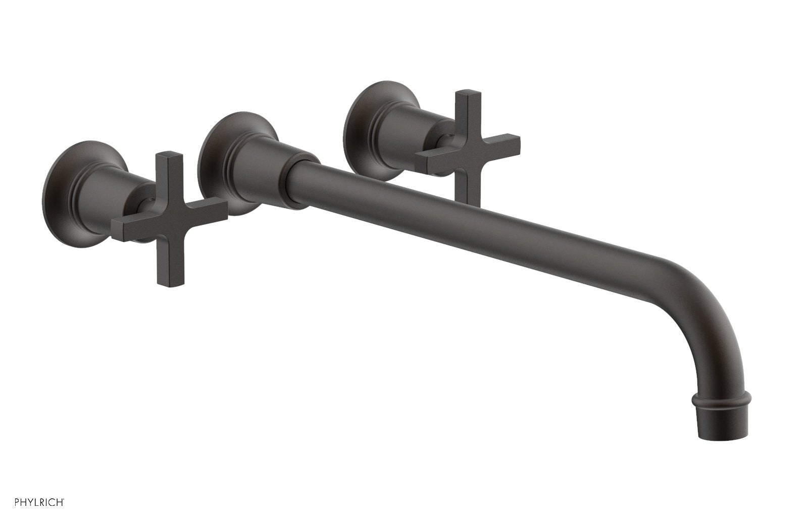 Phylrich HEX MODERN Wall Lavatory Set 14" Spout - Cross Handles