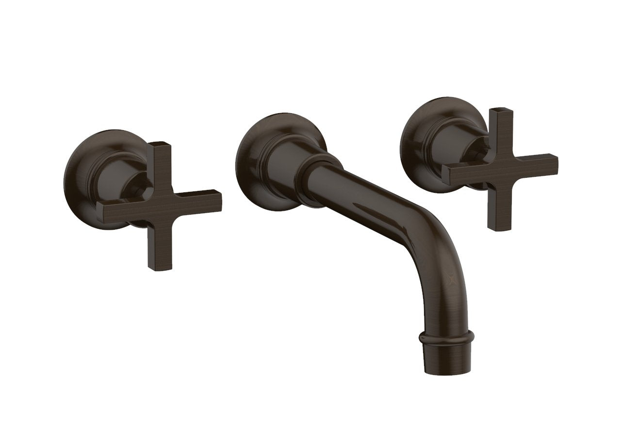 Phylrich HEX MODERN Wall Lavatory Set 8 1/4" Spout - Cross Handles