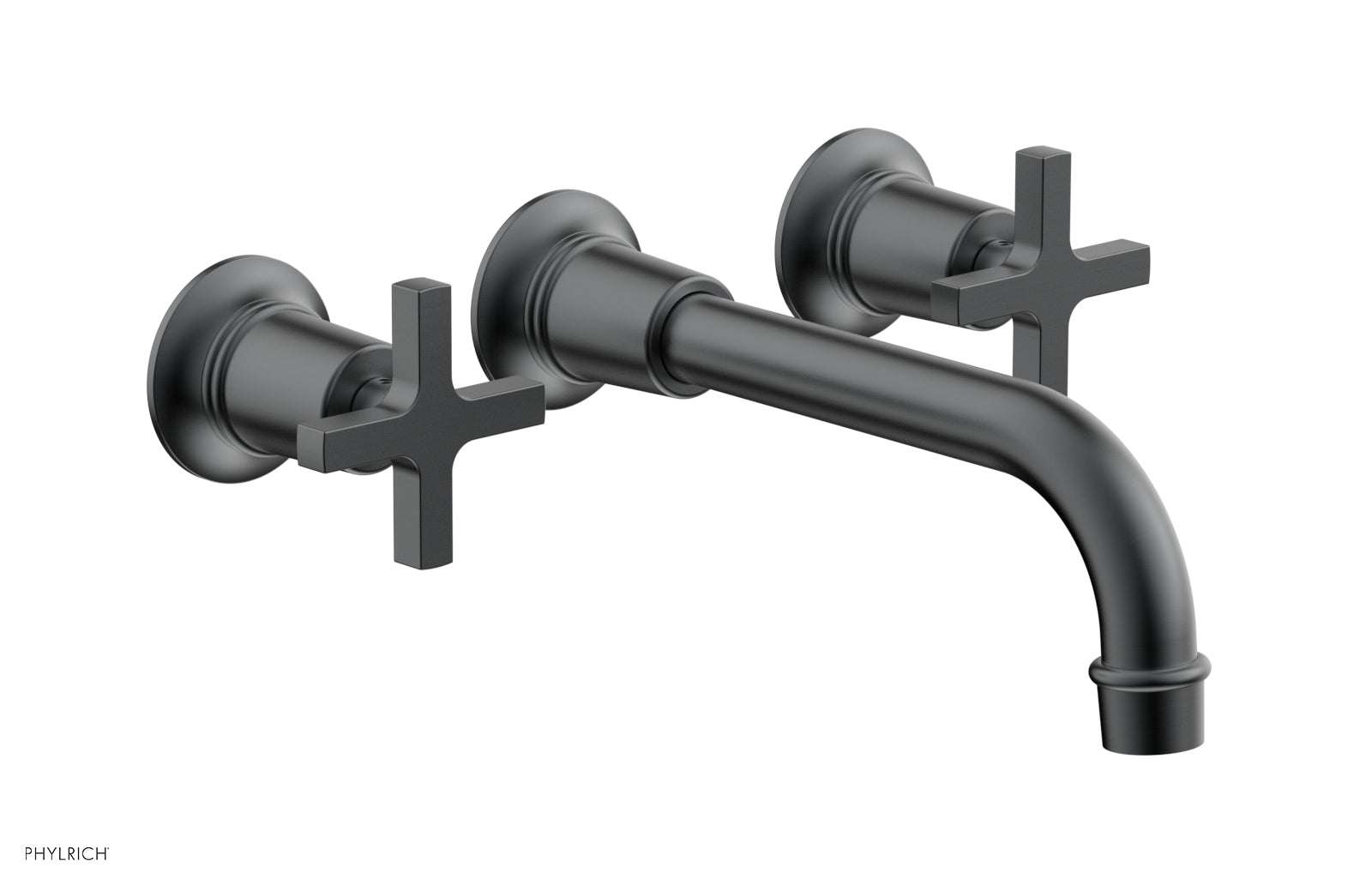 Phylrich HEX MODERN Wall Lavatory Set 8 1/4" Spout - Cross Handles