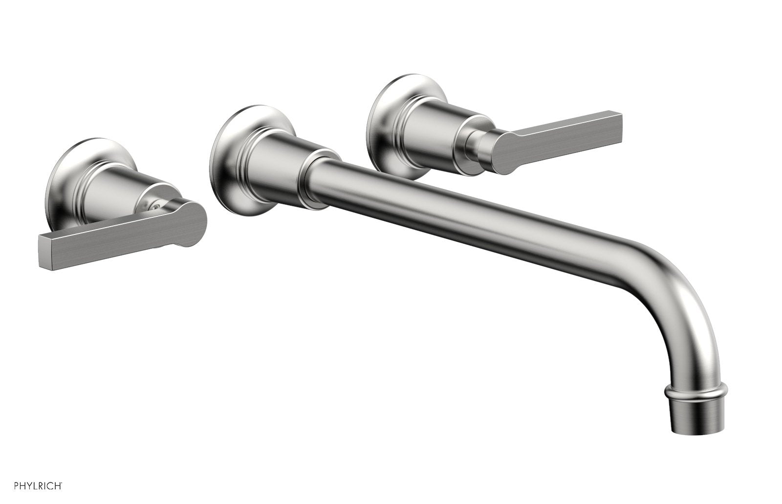 Phylrich HEX MODERN Wall Lavatory Set 12" Spout - Lever Handles