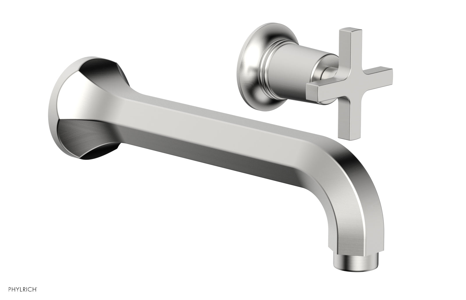Phylrich HEX MODERN Single Handle Wall Lavatory Set - Cross Handle
