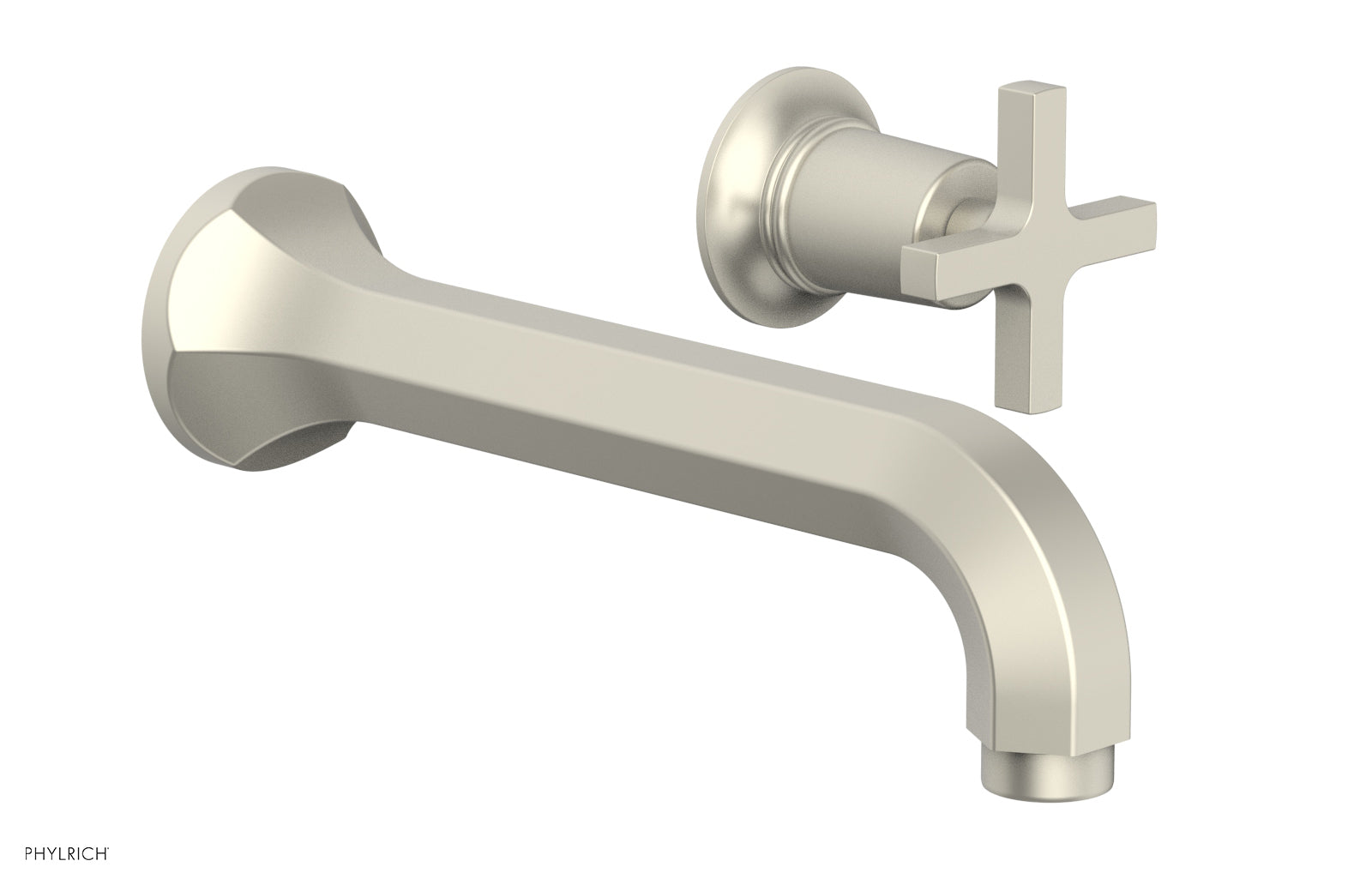Phylrich HEX MODERN Single Handle Wall Lavatory Set - Cross Handle