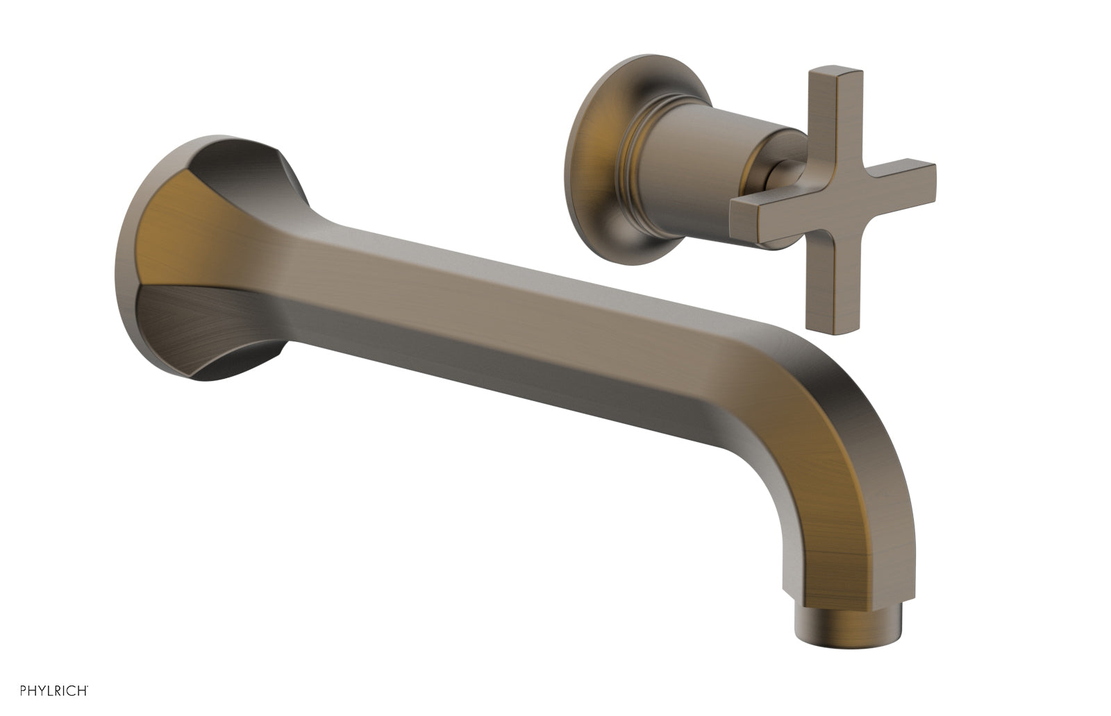 Phylrich HEX MODERN Single Handle Wall Lavatory Set - Cross Handle