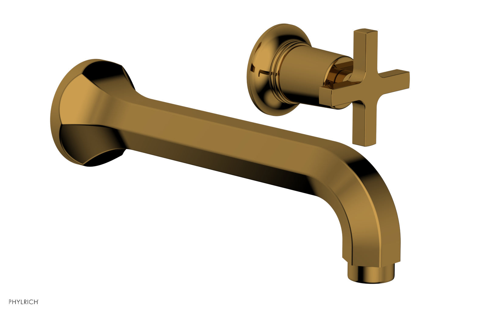 Phylrich HEX MODERN Single Handle Wall Lavatory Set - Cross Handle