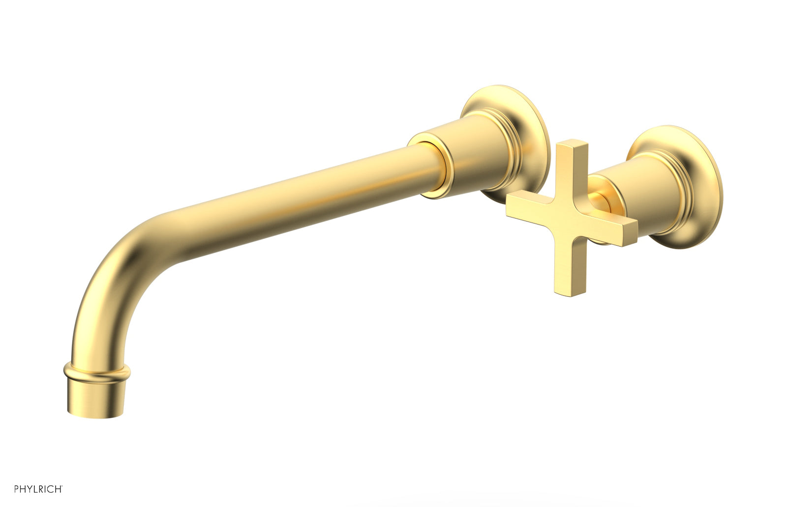 Phylrich HEX MODERN 10" Single Handle Wall Lavatory Set - Cross Handle