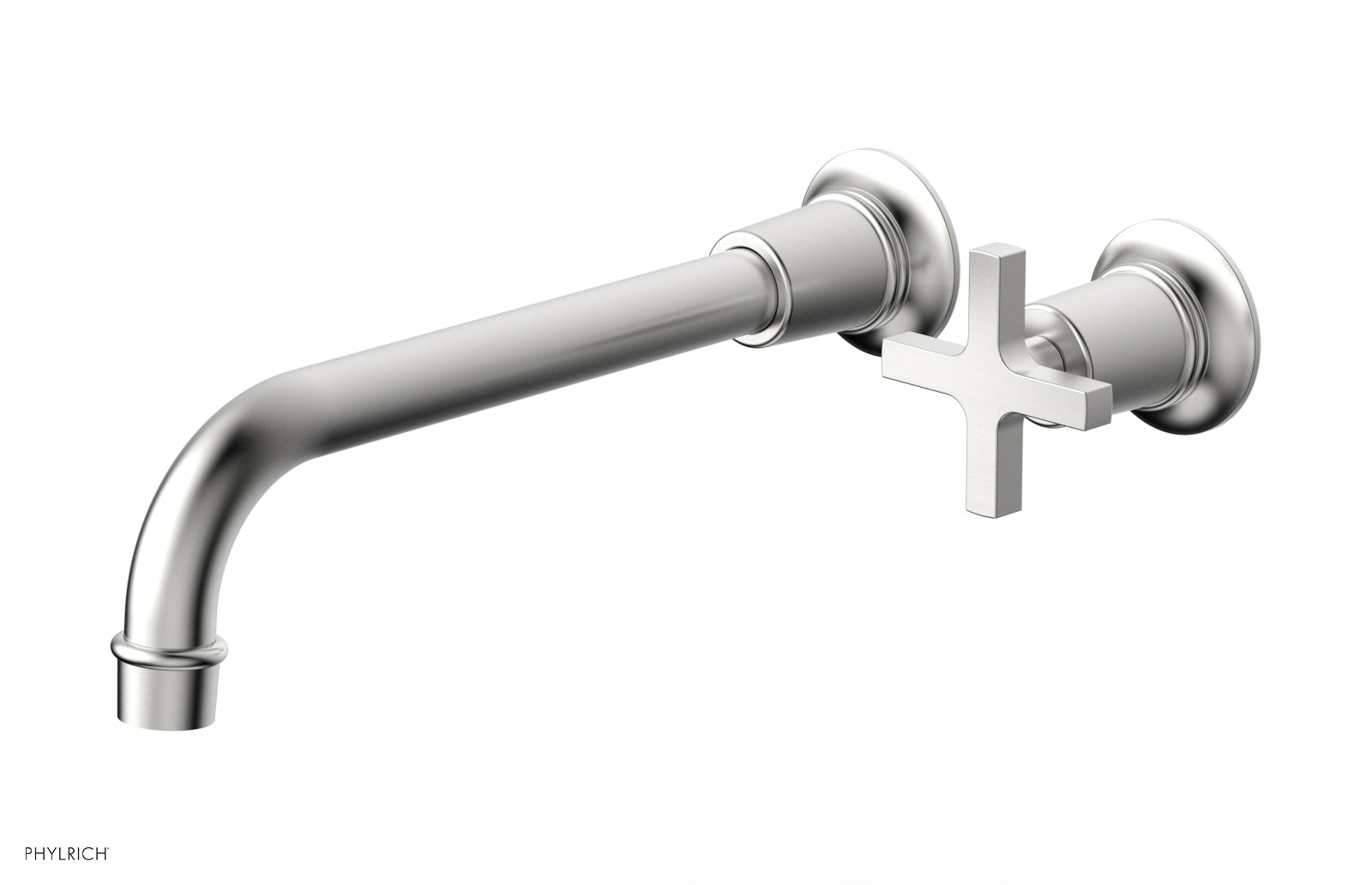 Phylrich HEX MODERN 10" Single Handle Wall Lavatory Set - Cross Handle