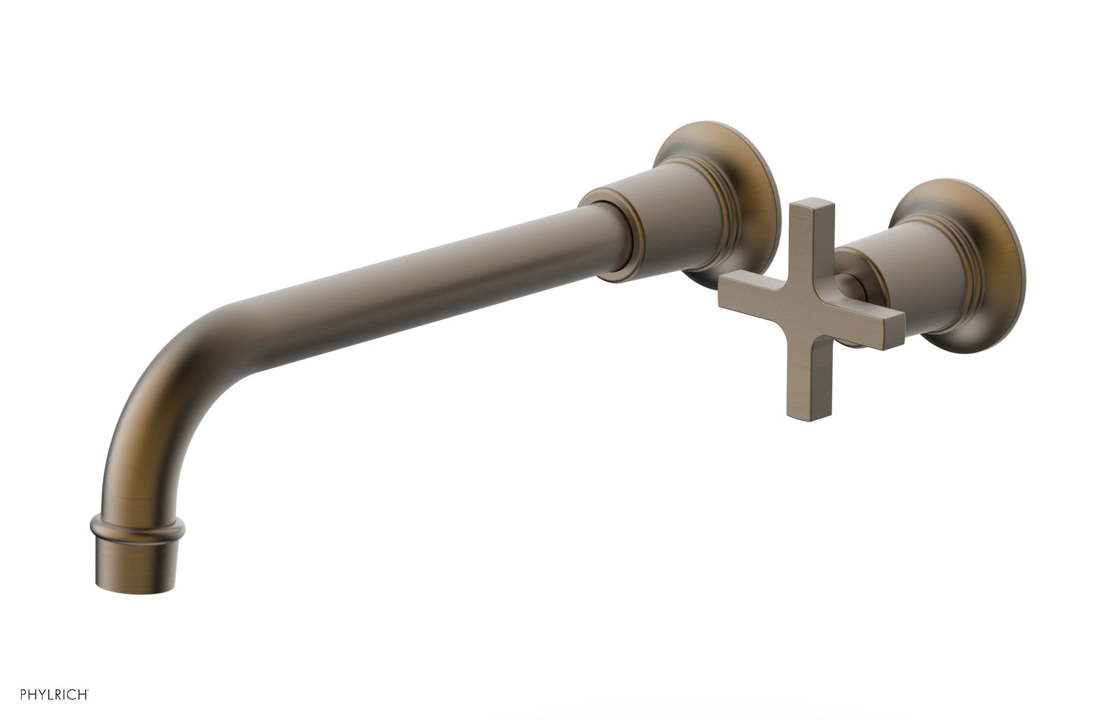 Phylrich HEX MODERN 10" Single Handle Wall Lavatory Set - Cross Handle