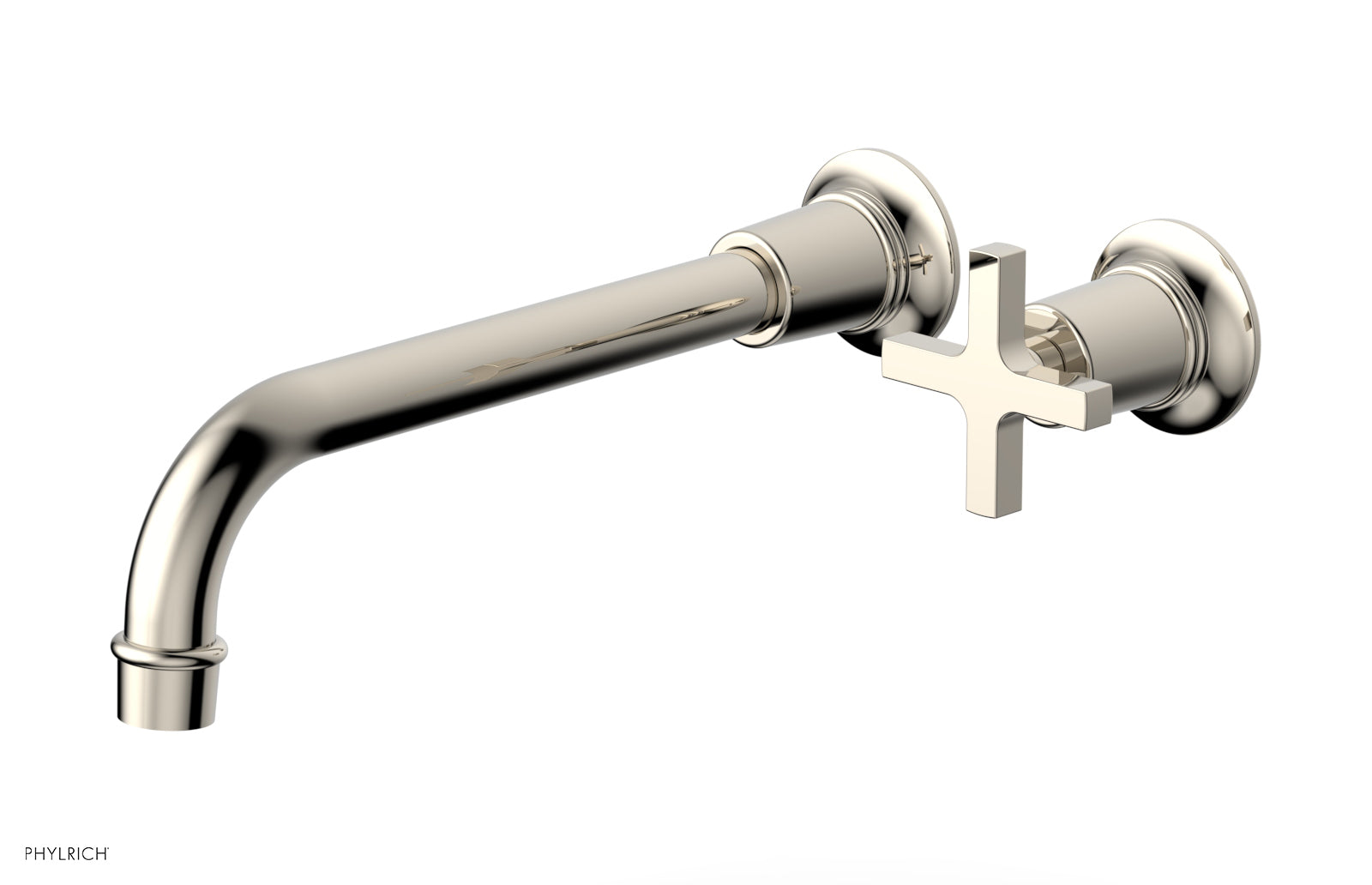 Phylrich HEX MODERN 10" Single Handle Wall Lavatory Set - Cross Handle