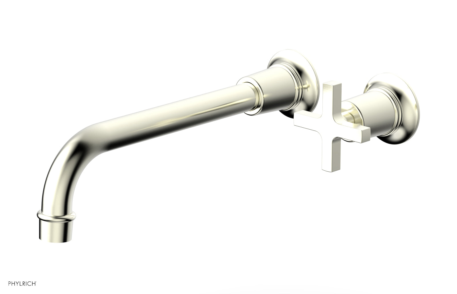 Phylrich HEX MODERN 10" Single Handle Wall Lavatory Set - Cross Handle