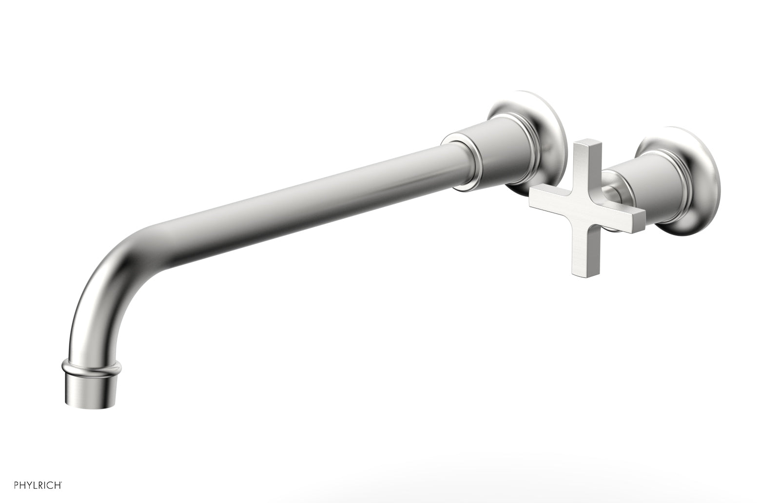 Phylrich HEX MODERN 12" Single Handle Wall Lavatory Set - Cross Handle