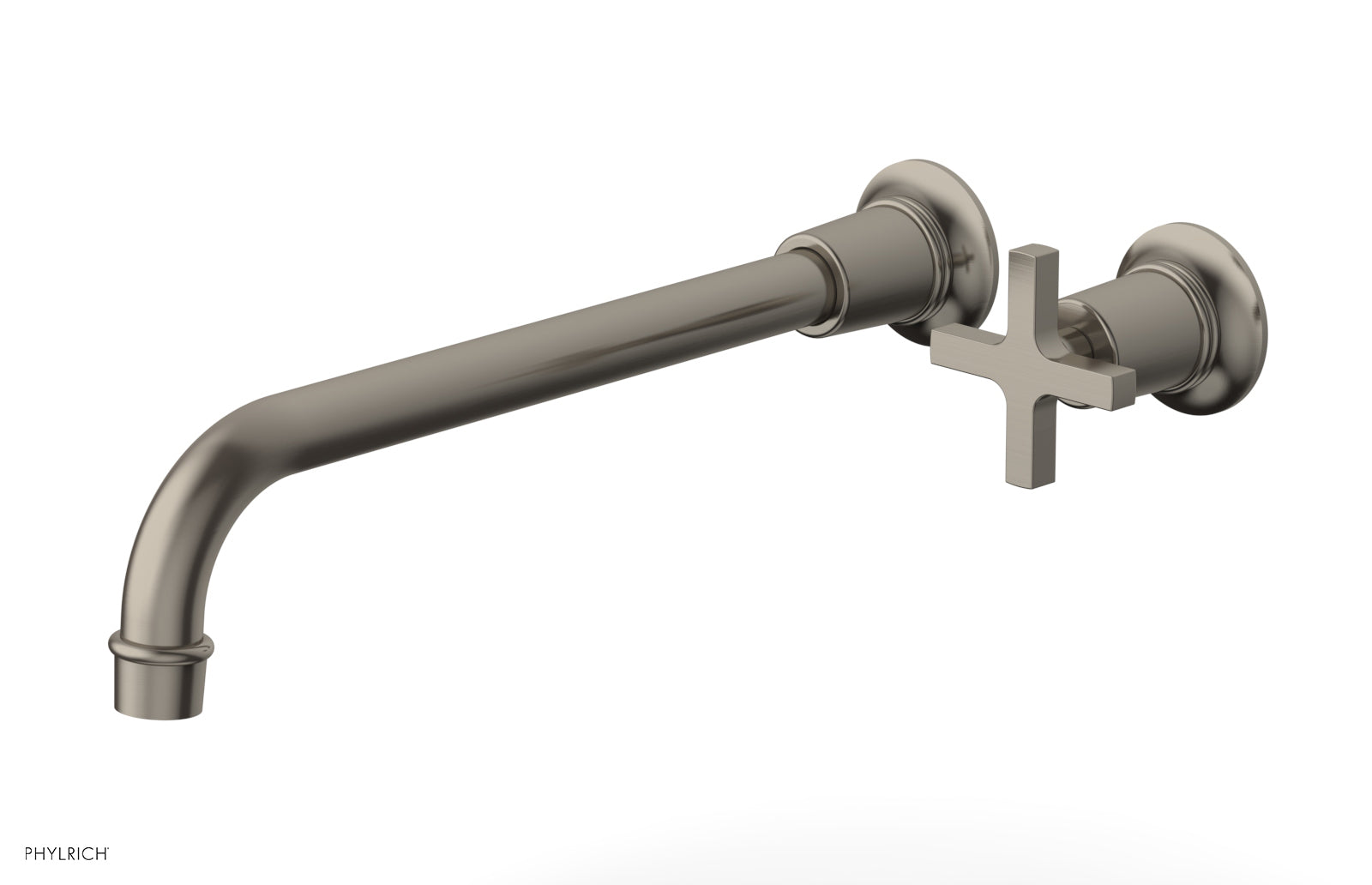 Phylrich HEX MODERN 12" Single Handle Wall Lavatory Set - Cross Handle