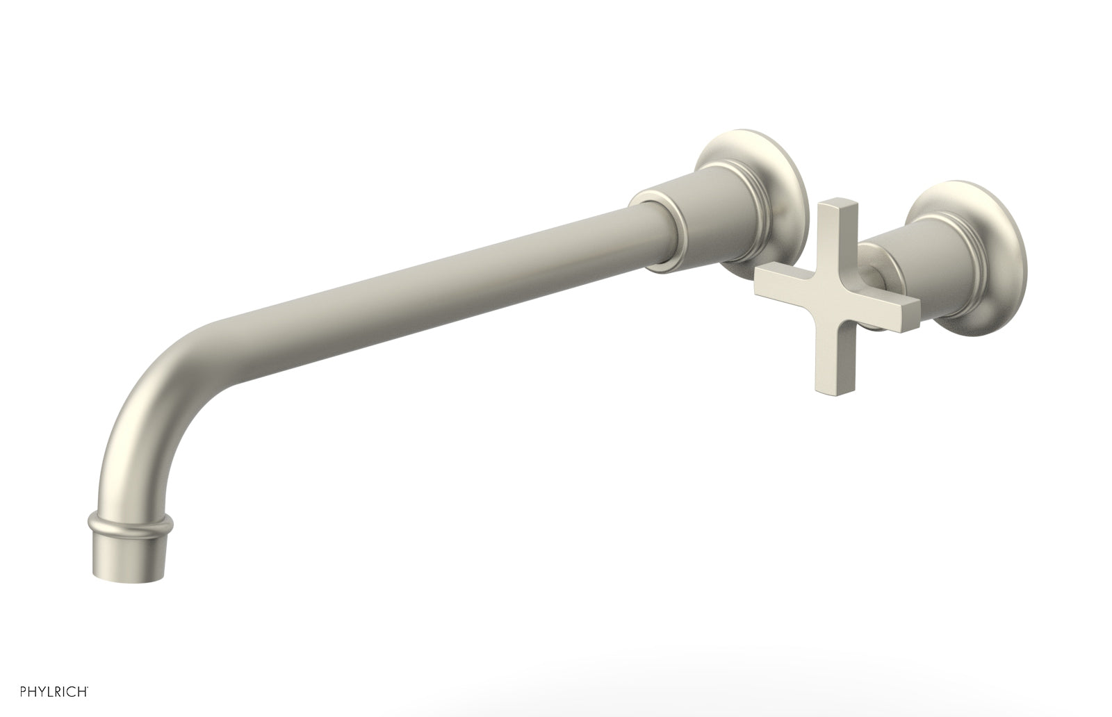 Phylrich HEX MODERN 12" Single Handle Wall Lavatory Set - Cross Handle