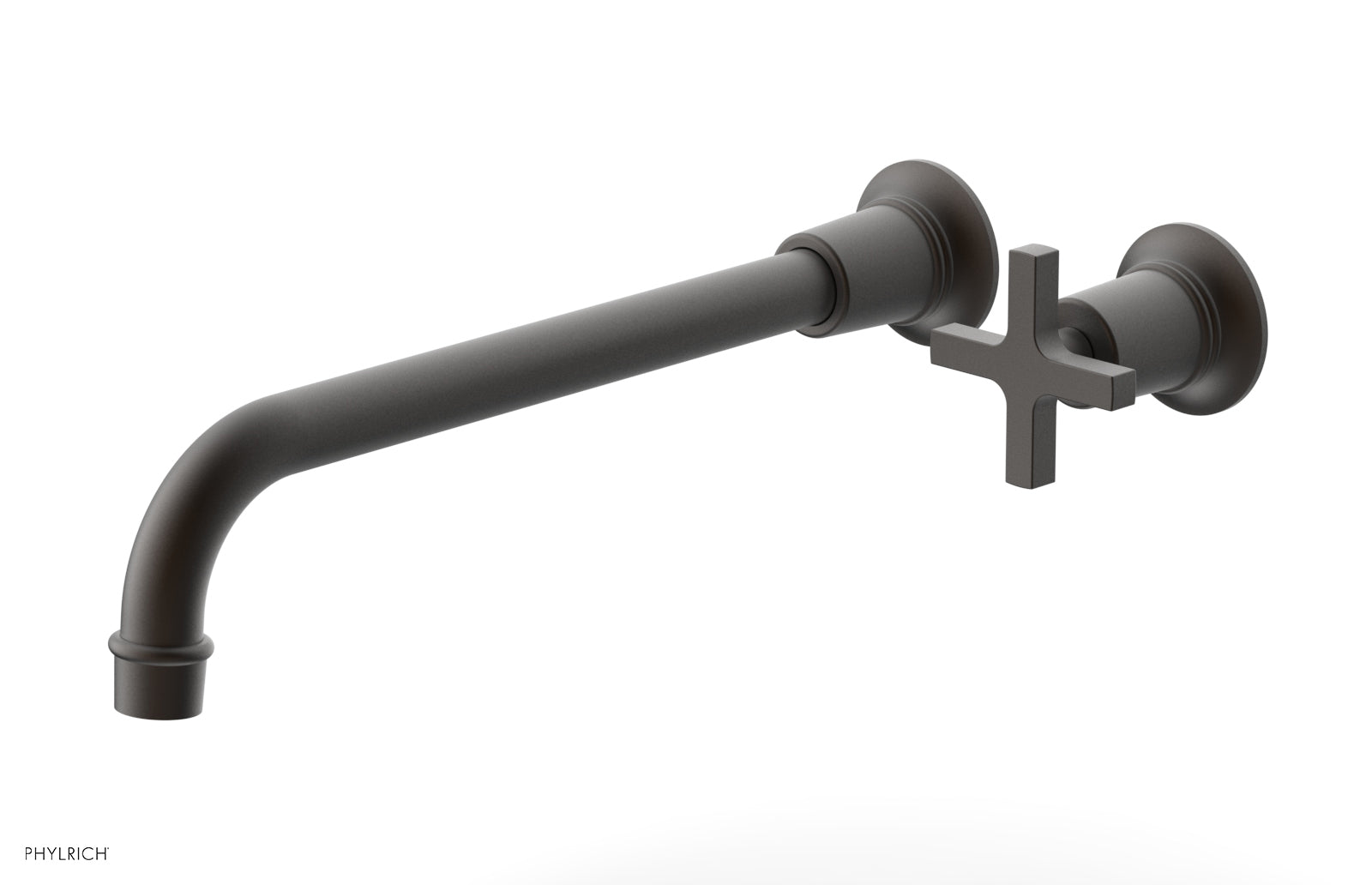 Phylrich HEX MODERN 12" Single Handle Wall Lavatory Set - Cross Handle