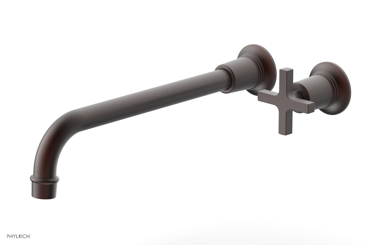 Phylrich HEX MODERN 12" Single Handle Wall Lavatory Set - Cross Handle