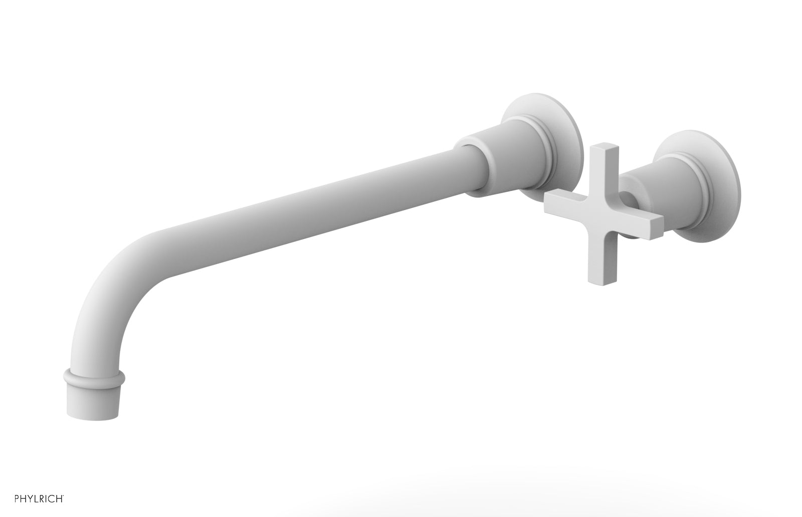 Phylrich HEX MODERN 12" Single Handle Wall Lavatory Set - Cross Handle