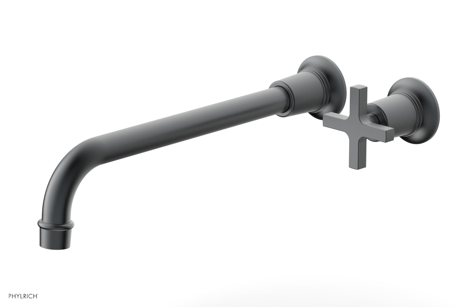 Phylrich HEX MODERN 12" Single Handle Wall Lavatory Set - Cross Handle