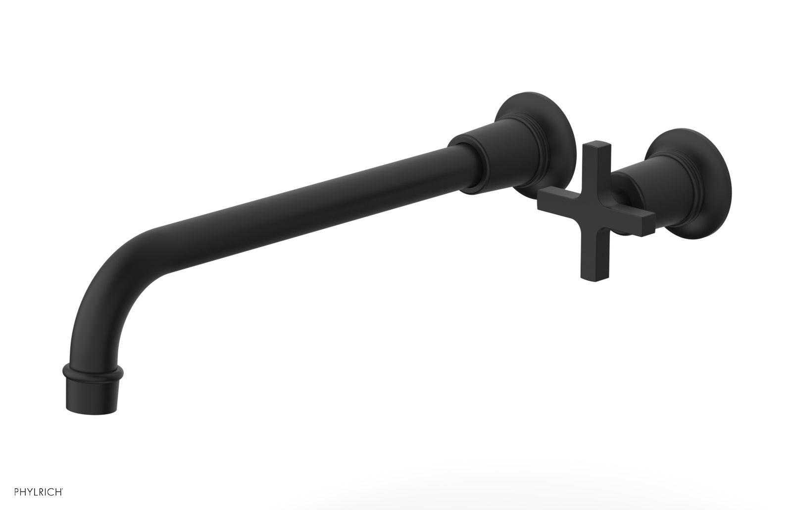 Phylrich HEX MODERN 12" Single Handle Wall Lavatory Set - Cross Handle