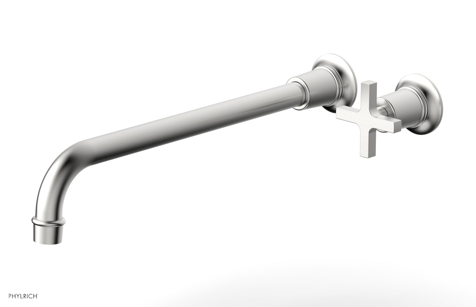 Phylrich HEX MODERN 14" Single Handle Wall Lavatory Set - Cross Handle