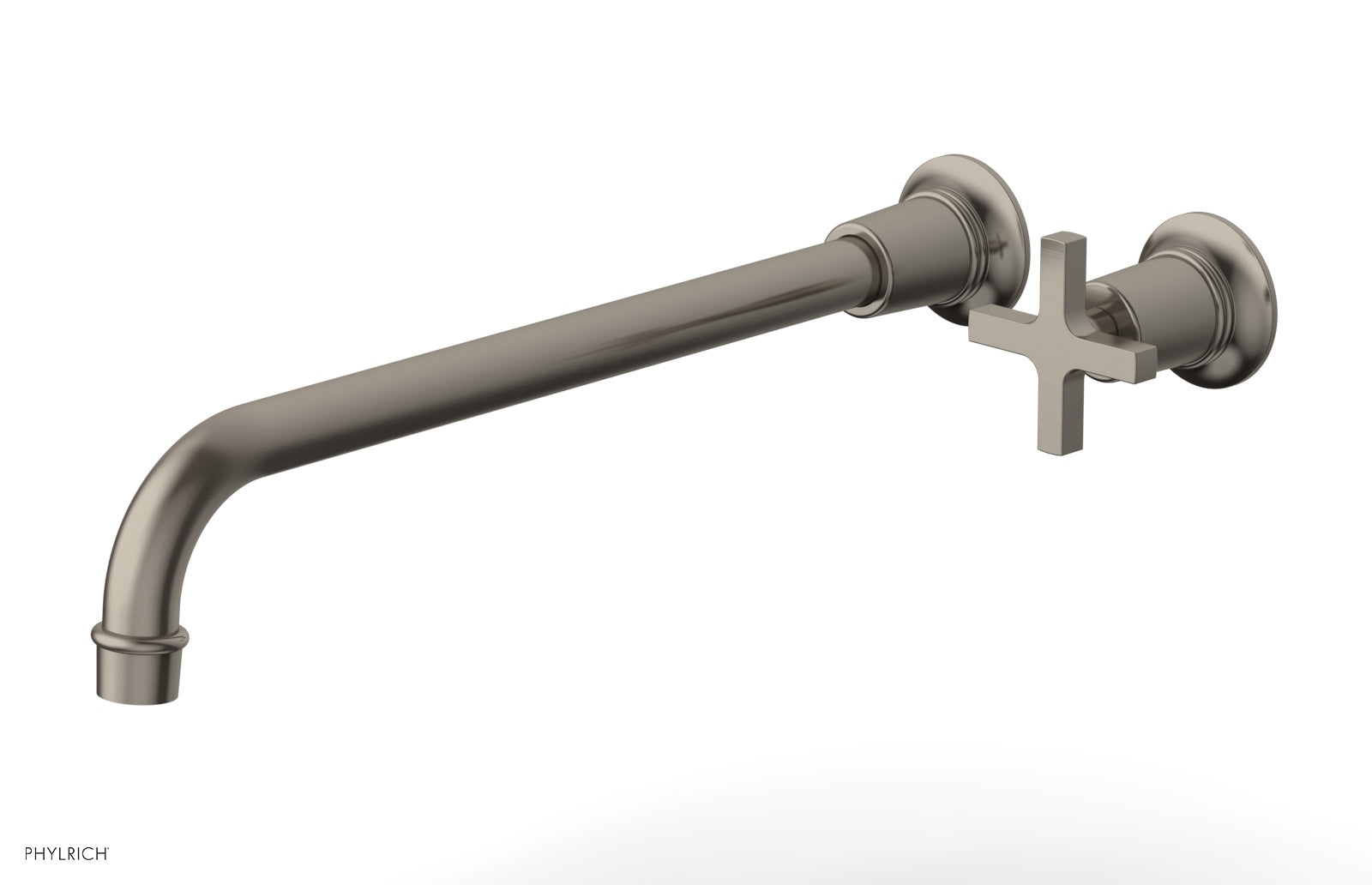 Phylrich HEX MODERN 14" Single Handle Wall Lavatory Set - Cross Handle