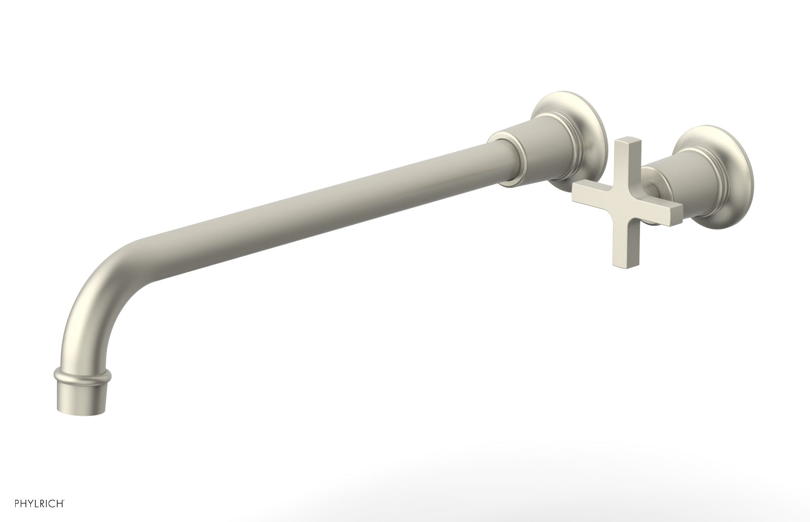 Phylrich HEX MODERN 14" Single Handle Wall Lavatory Set - Cross Handle