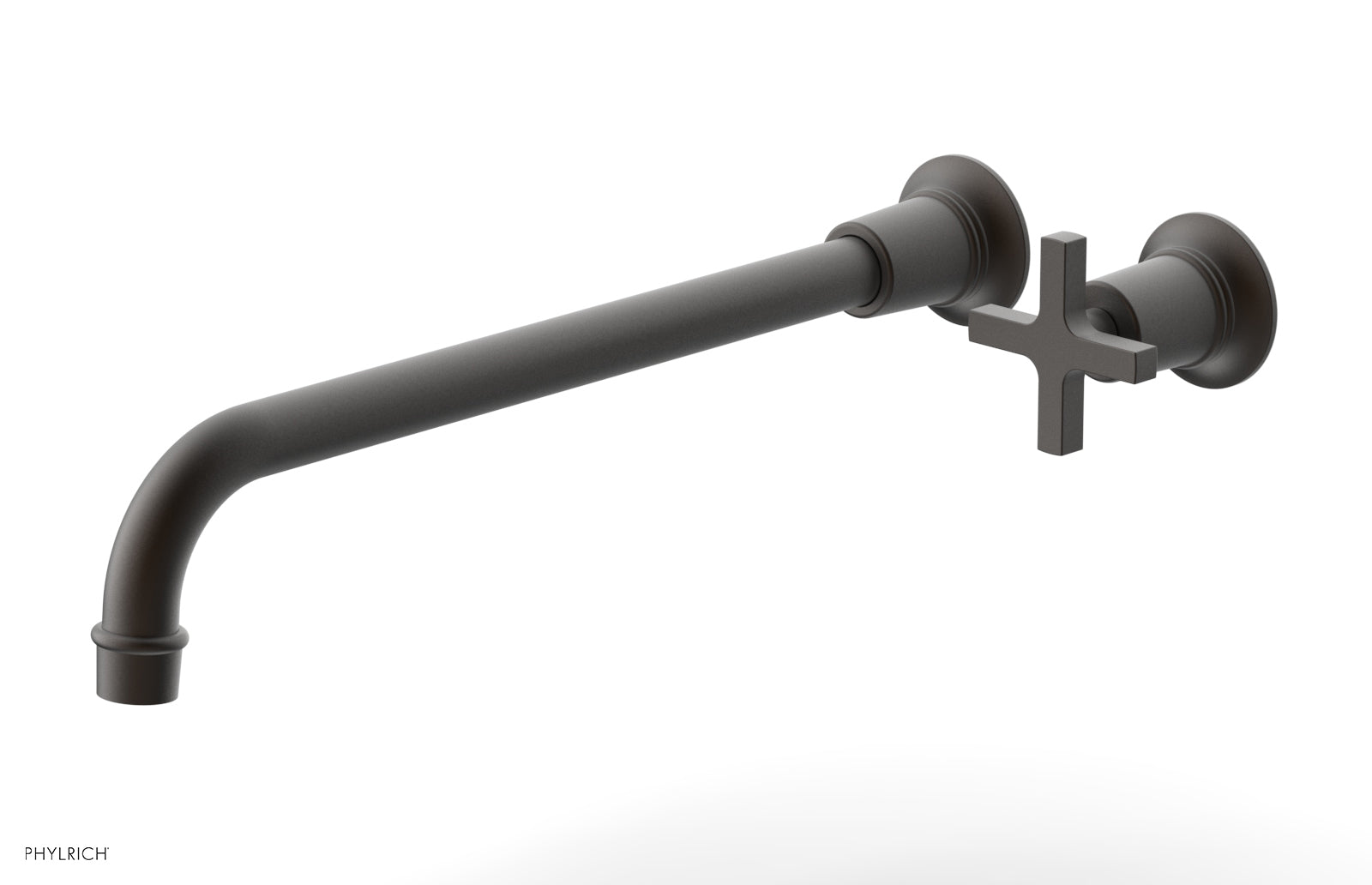 Phylrich HEX MODERN 14" Single Handle Wall Lavatory Set - Cross Handle