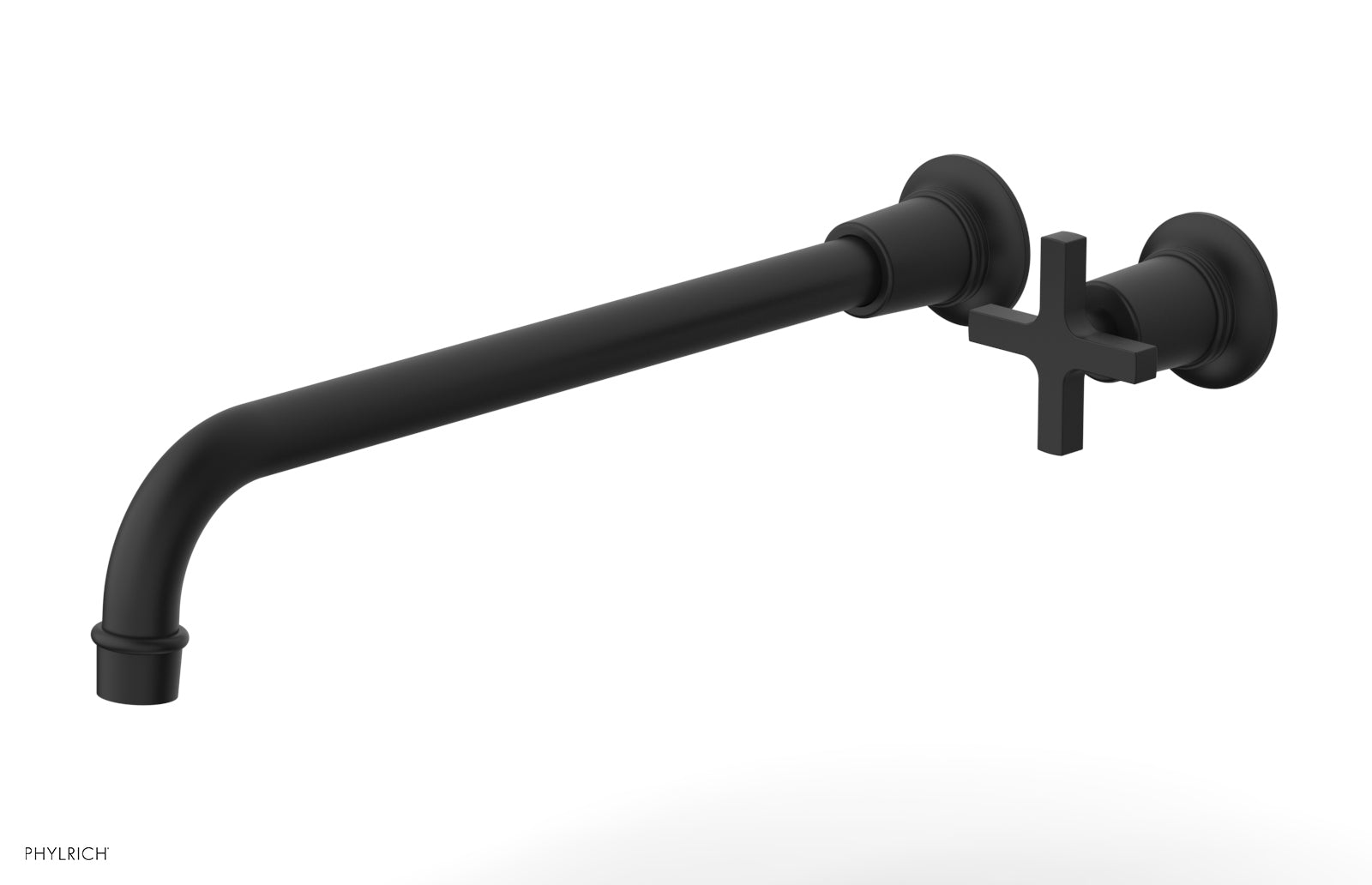 Phylrich HEX MODERN 14" Single Handle Wall Lavatory Set - Cross Handle