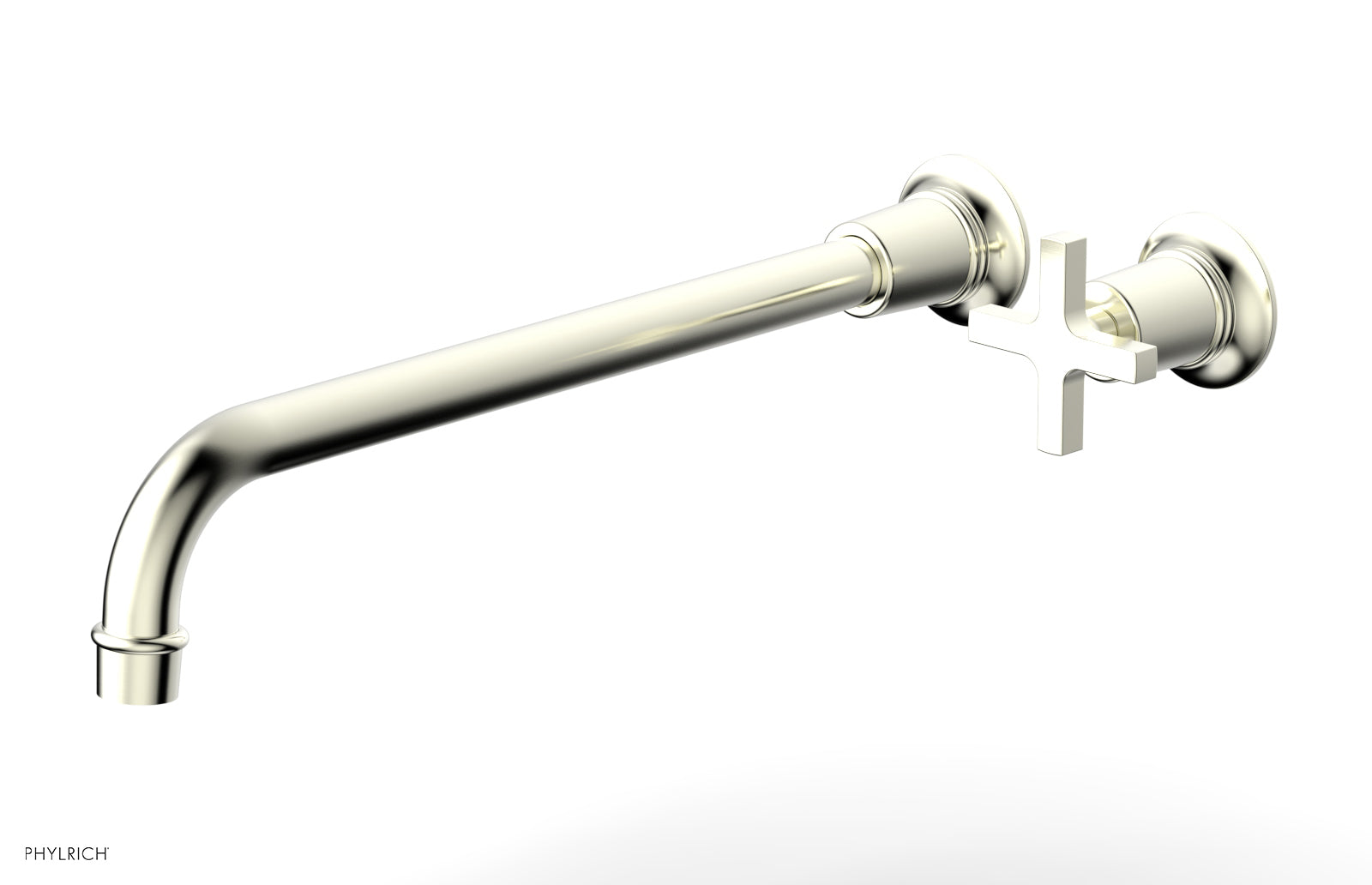 Phylrich HEX MODERN 14" Single Handle Wall Lavatory Set - Cross Handle