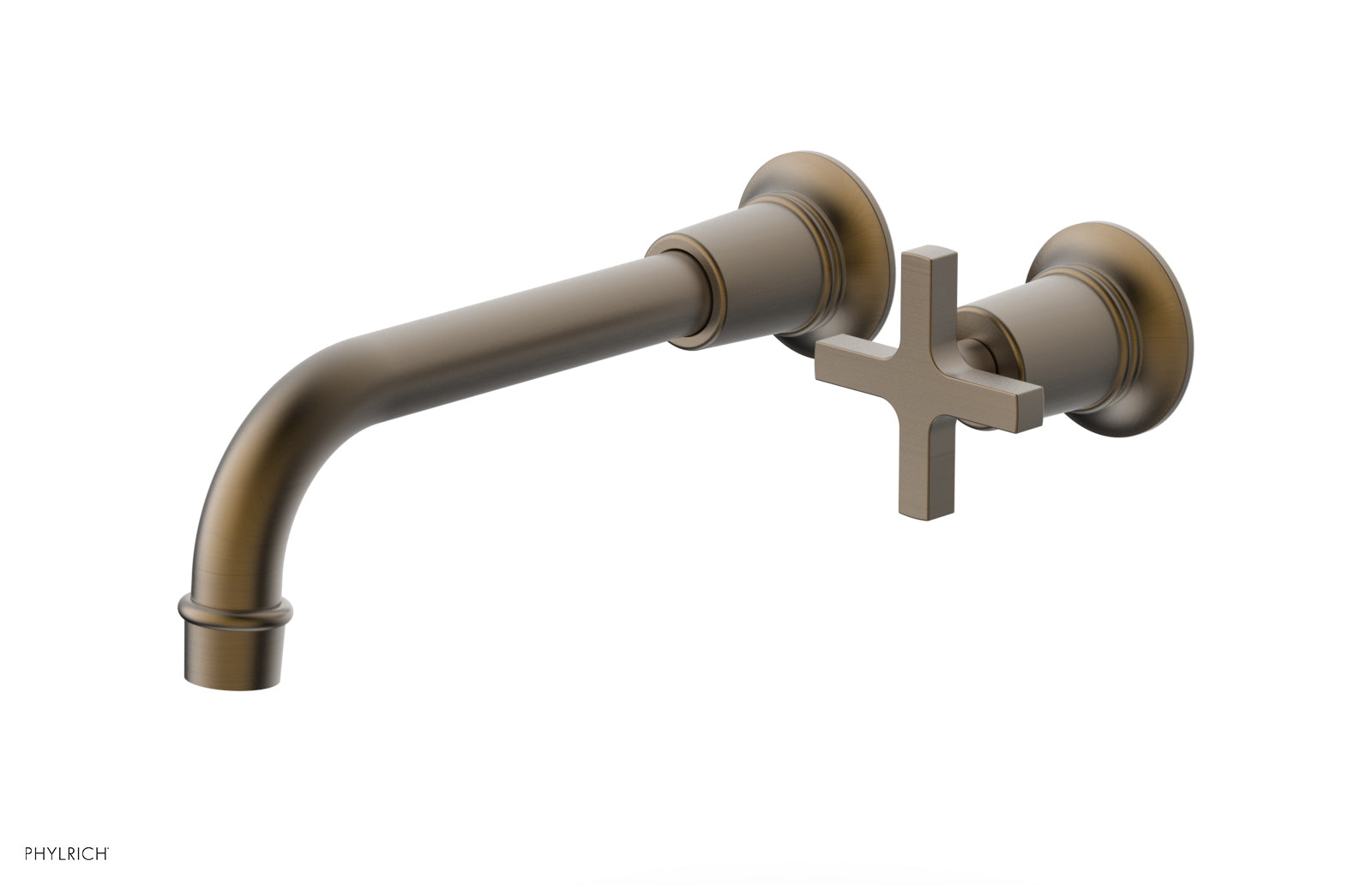 Phylrich HEX MODERN Single Handle Wall Lavatory Set - Cross Handle