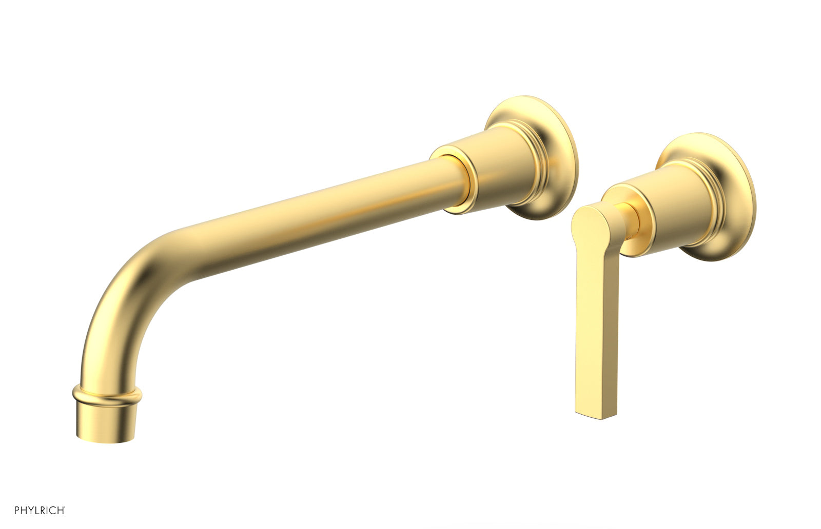 Phylrich HEX MODERN 10" Single Handle Wall Lavatory Set - Lever Handle