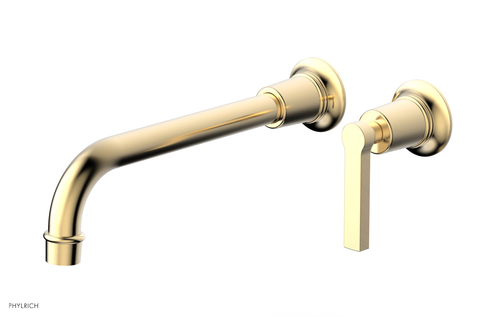 Phylrich HEX MODERN 10" Single Handle Wall Lavatory Set - Lever Handle