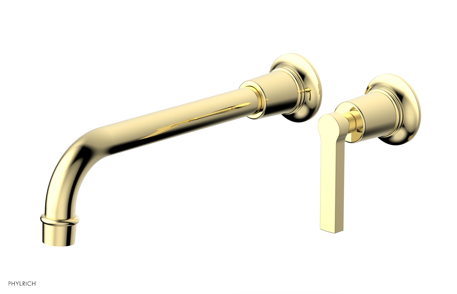Phylrich HEX MODERN 10" Single Handle Wall Lavatory Set - Lever Handle