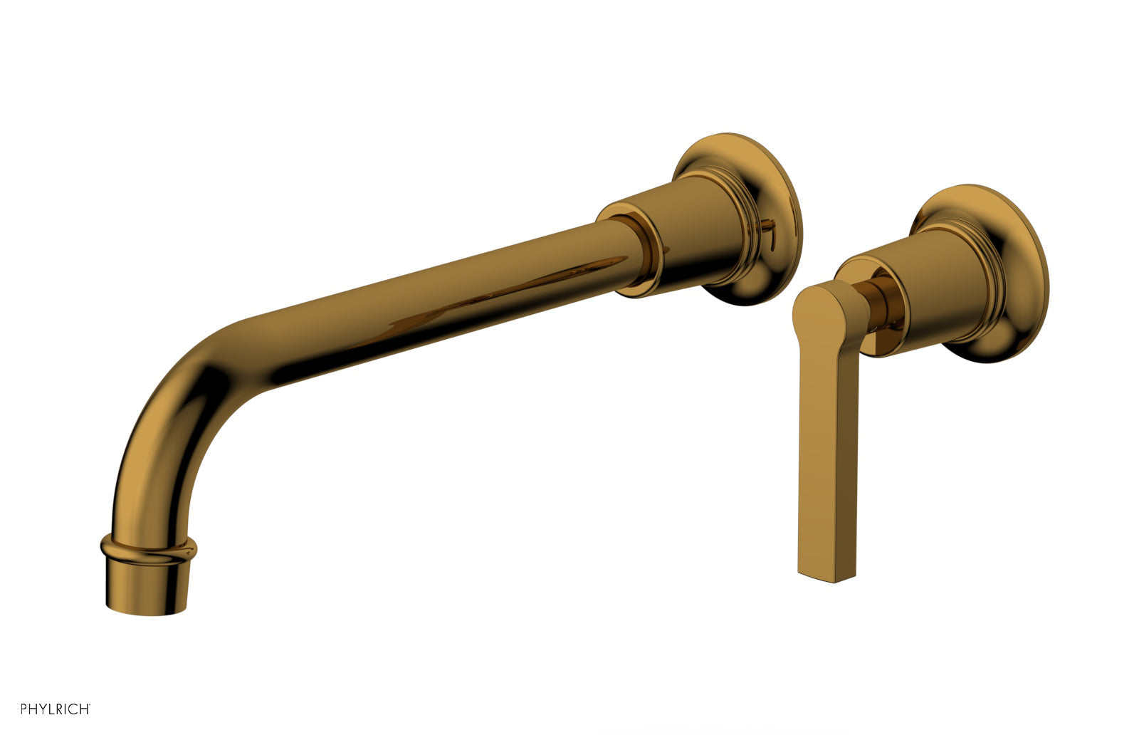 Phylrich HEX MODERN 10" Single Handle Wall Lavatory Set - Lever Handle
