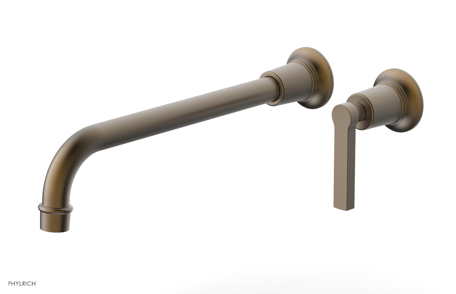 Phylrich HEX MODERN 12" Single Handle Wall Lavatory Set - Lever Handle