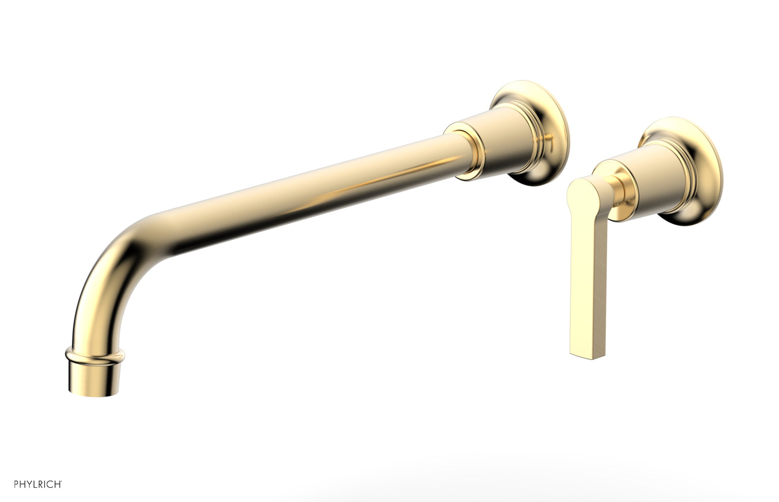 Phylrich HEX MODERN 12" Single Handle Wall Lavatory Set - Lever Handle