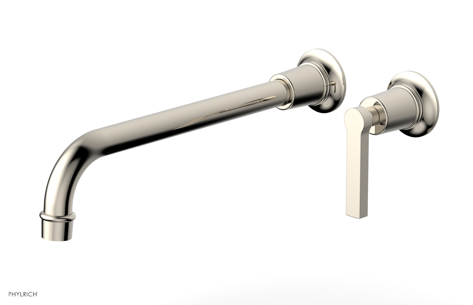 Phylrich HEX MODERN 12" Single Handle Wall Lavatory Set - Lever Handle