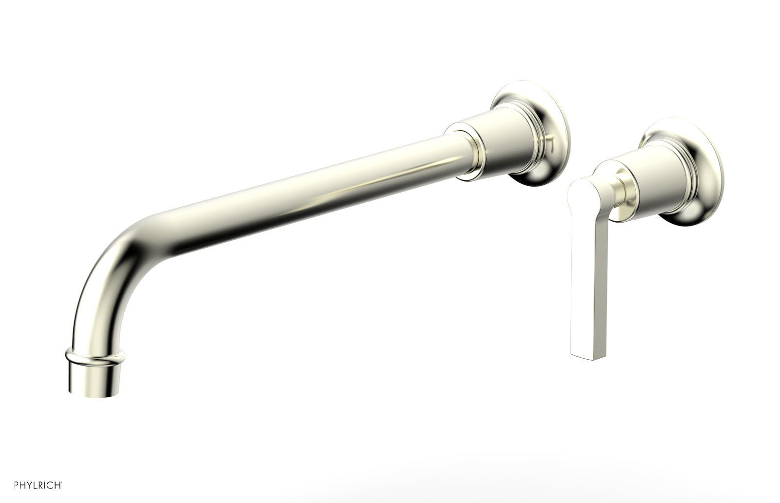 Phylrich HEX MODERN 12" Single Handle Wall Lavatory Set - Lever Handle