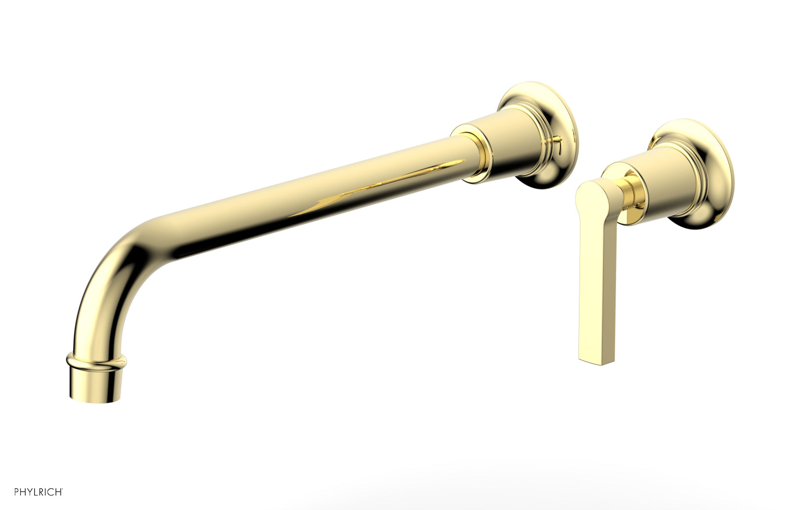 Phylrich HEX MODERN 12" Single Handle Wall Lavatory Set - Lever Handle