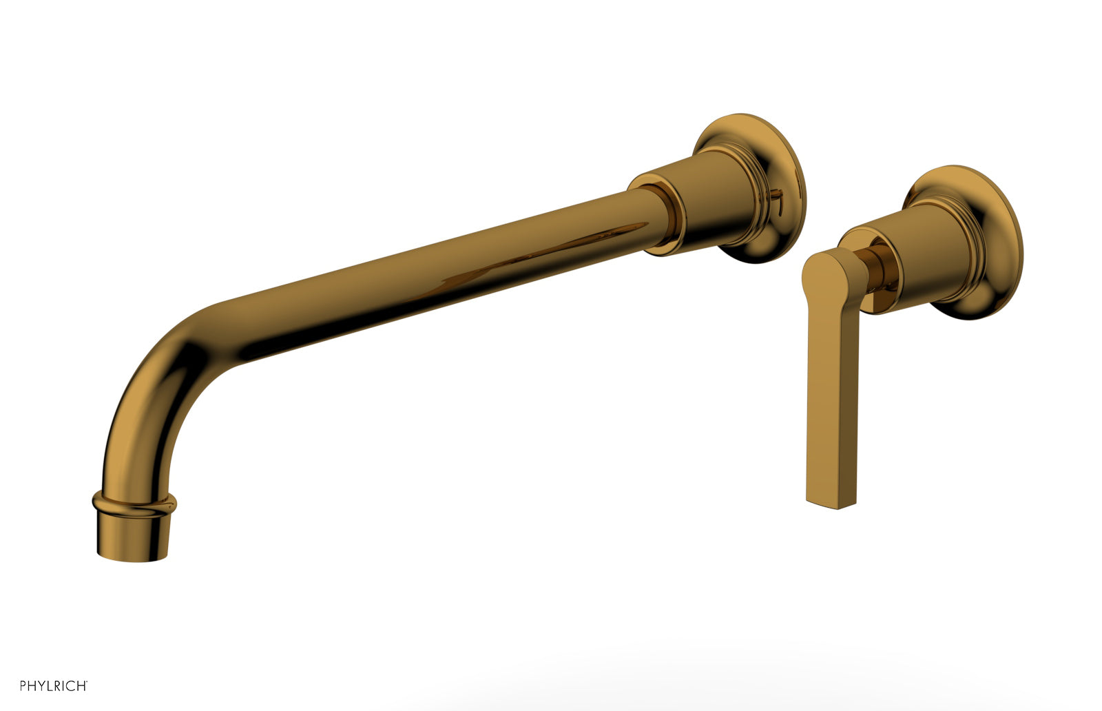 Phylrich HEX MODERN 12" Single Handle Wall Lavatory Set - Lever Handle