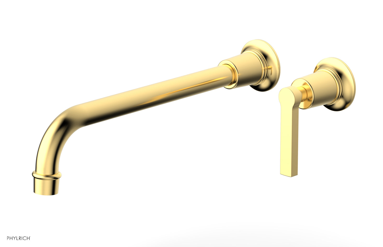 Phylrich HEX MODERN 12" Single Handle Wall Lavatory Set - Lever Handle