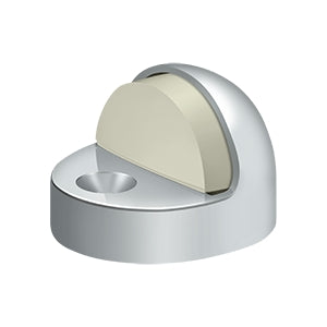 polished chrome dome stop