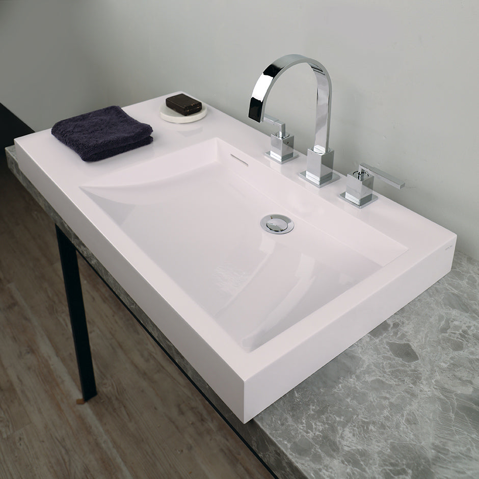 gloss white sink