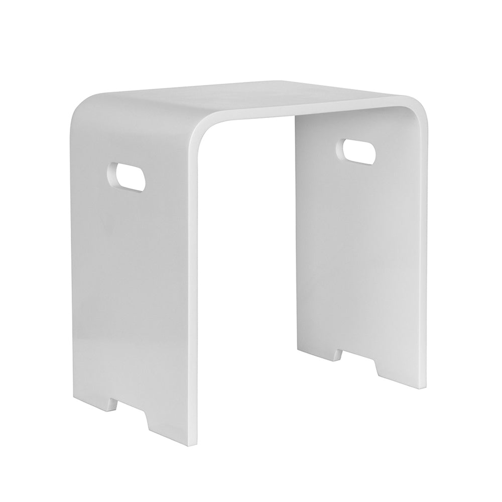 gloss white stool