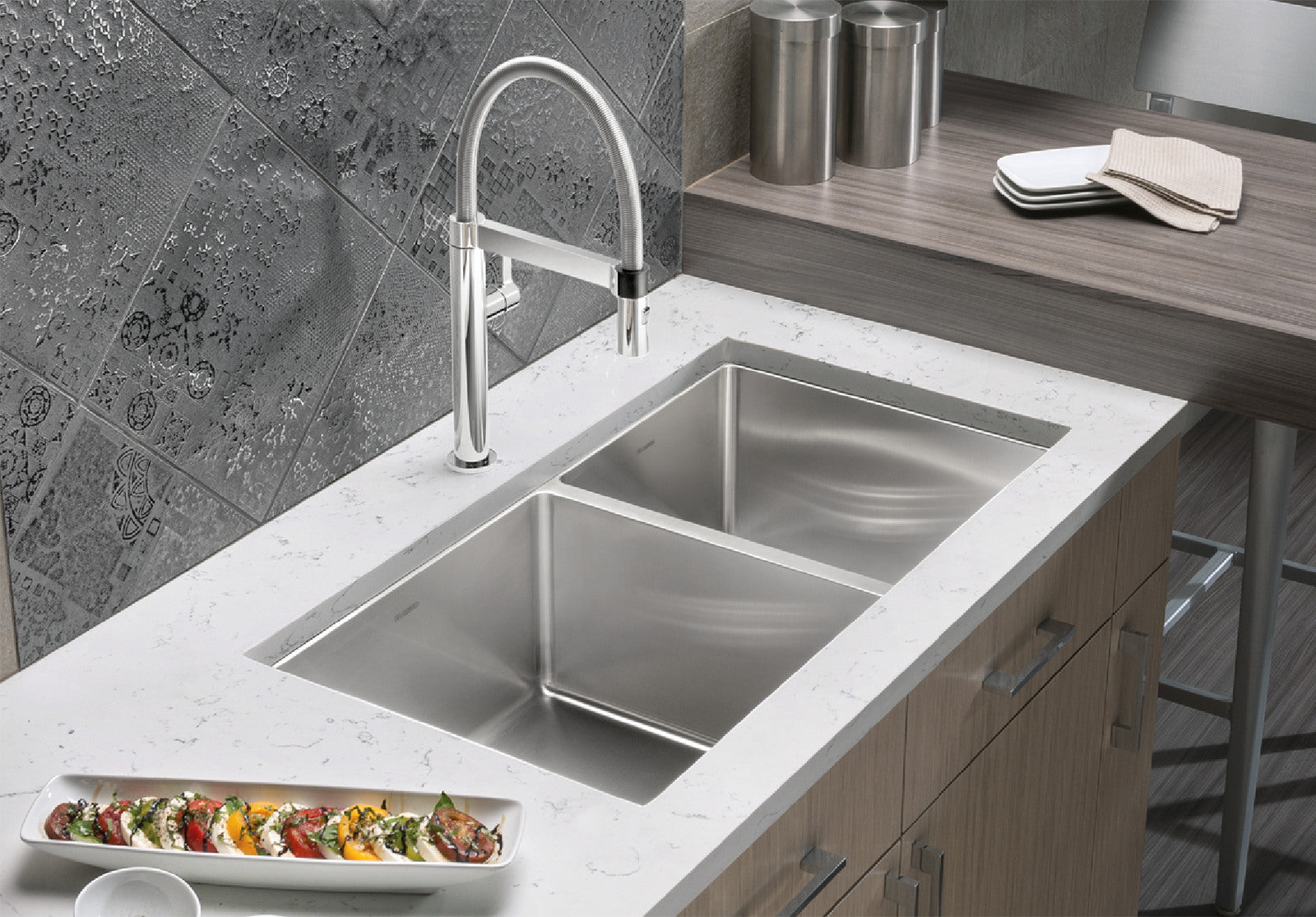 satin polish stainless steel sink